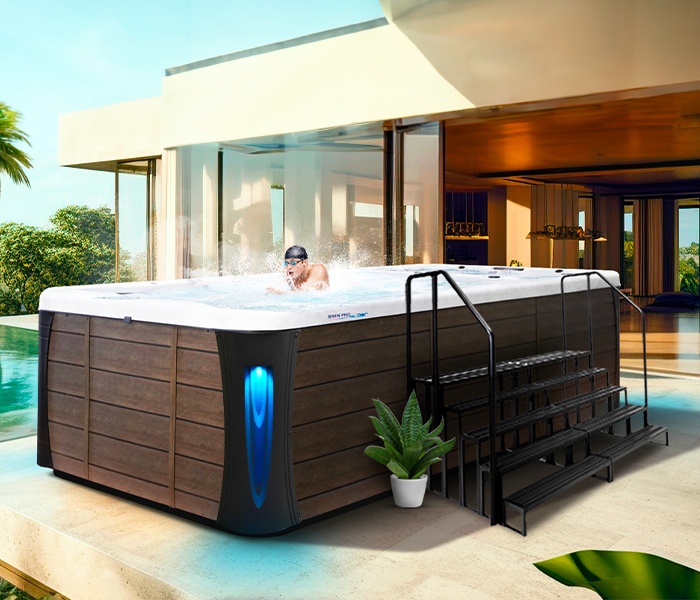 Calspas hot tub being used in a family setting - Quincy